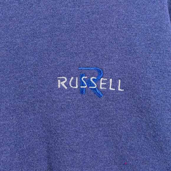 Jerzees Russell Ringer Crewneck Sweatshirt Spell Out Large VTG 90s Streetwear - Picture 5 of 7